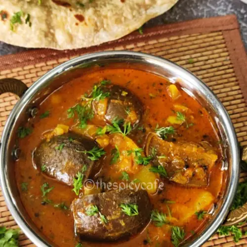 Aloo Baingan Recipe | Aloo Baingan Ki Sabji | Easy Eggplant Potato Curry https://thespicycafe.com/wp-content/uploads/2023/08/1-aloo-baingan-sabji-vangi-batata-rassa-eggplant-potato-curry-vegan-vegetarian-easy-quick-simple-fiber-rich-easy-meals-lunch-dinner-vegetables-healthy-nutritious.png https://thespicycafe.com/aloo-baingan-sabji-eggplant-curry/