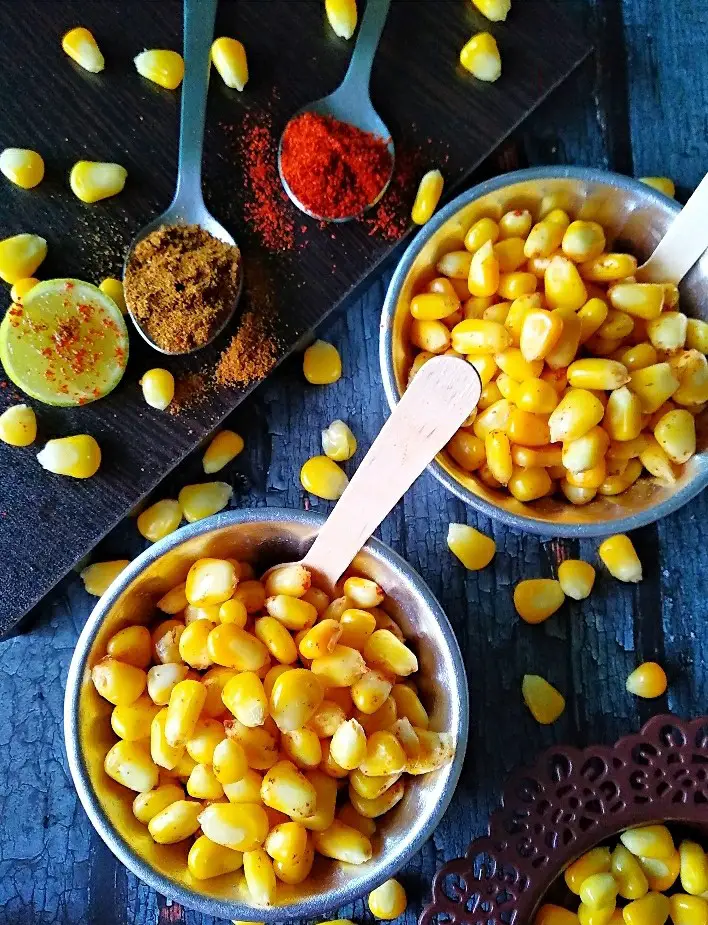 Chatpata Masala Sweet Corn Recipe - Indian Sweet Corn Recipe - Indian Street Style Masala Sweet Corn Recipe