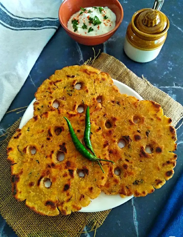 Bhatache thalipeeth - leftover rice flatbread  A vegan breakfast Maharashtrian recipe 