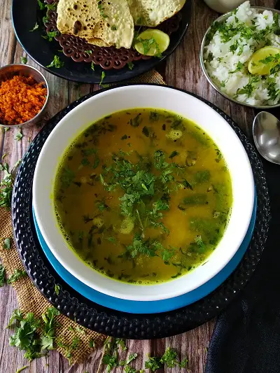 Phodnicha Varan (Maharashtrian Style) | Tempered Lentil Curry https://thespicycafe.com/phodnicha-varan-recipe/