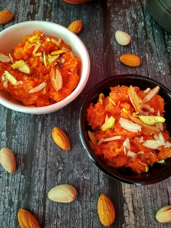 Carrot Pudding With Condensed Milk - Gajar Ka Halwa https://thespicycafe.com/carrot-pudding-gajar-ka-halwa-recipe/