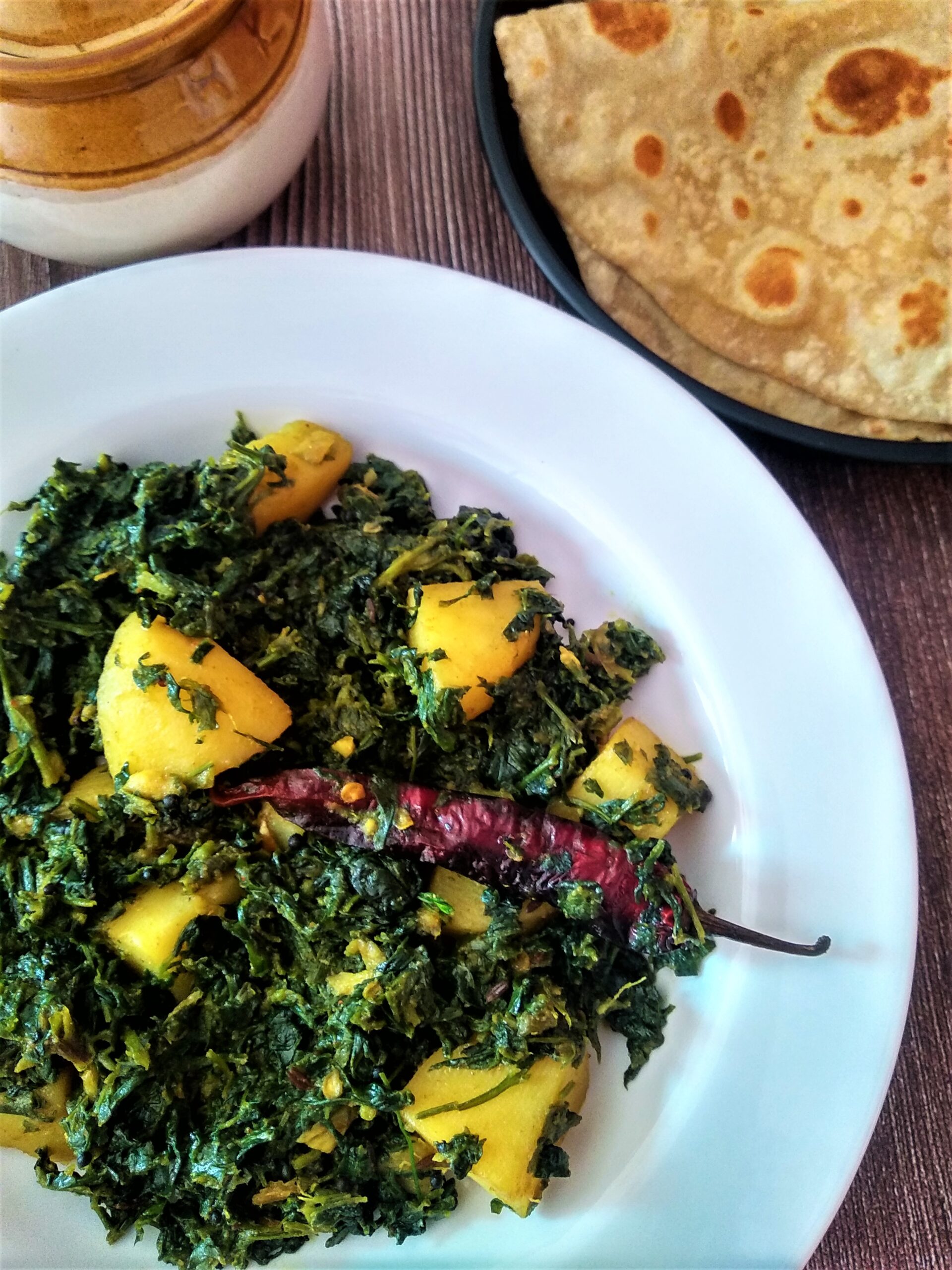 Aloo Methi | Sauteed Potatoes & Fenugreek Leaves Recipe https://thespicycafe.com/wp-content/uploads/2021/12/aloo-methi-scaled.jpg https://thespicycafe.com/tag/diabetic-friendly/