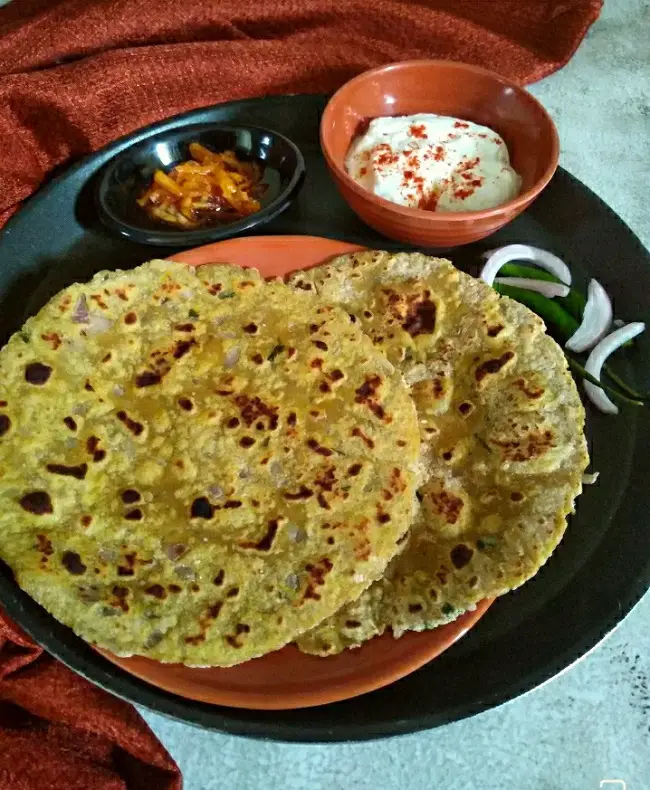 aloo ka paratha without stuffing vegan indian breakfast snack recipe plantbased