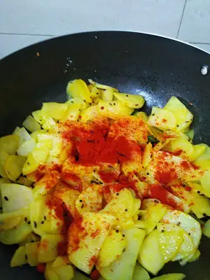 Batatyachya Kachrya - Maharashtrian Spicy Sliced Potato Fry (No Onion No Garlic Recipe) https://thespicycafe.com/wp-content/uploads/2021/04/IMG_15042021_104946_650_x_650_pixel.jpg https://thespicycafe.com/batata-kachrya-recipe/
