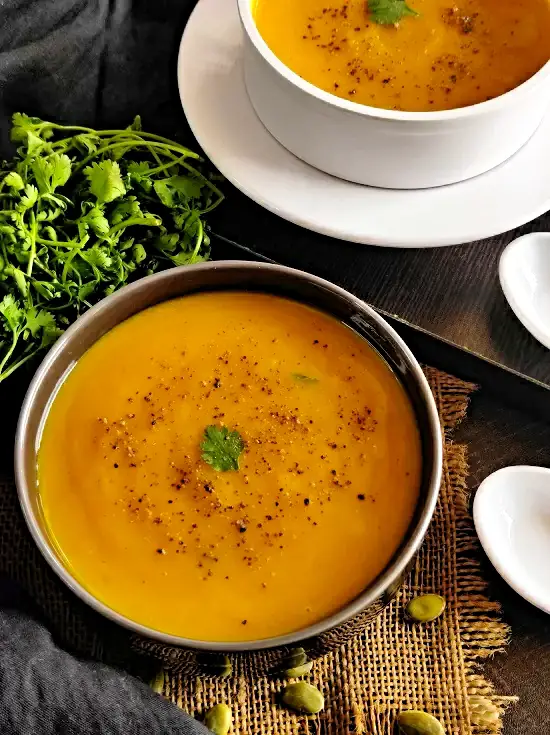 Pumpkin Soup - Healthy Pumpkin Soup Without Cream https://thespicycafe.com/wp-content/uploads/2022/11/1669784577960.jpg https://thespicycafe.com/category/vegan-recipes/gluten-free/