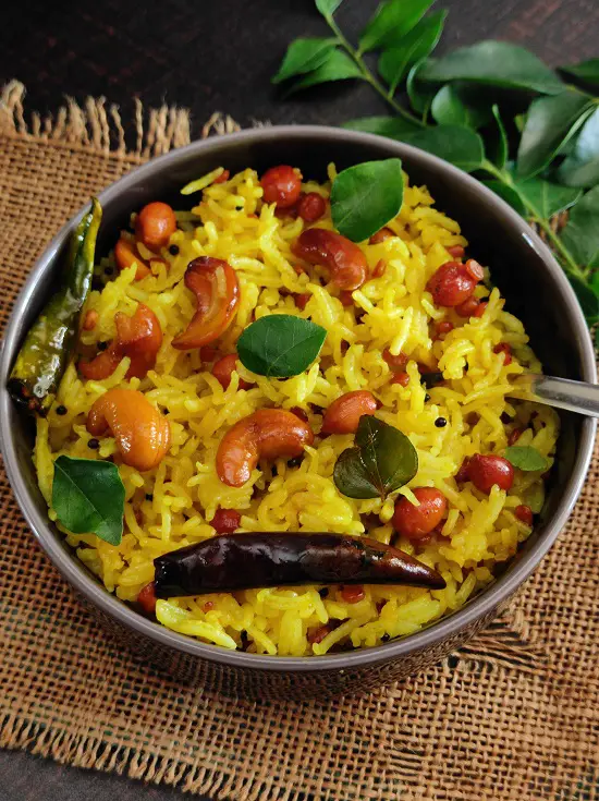Lemon Rice Recipe- Chitranna https://thespicycafe.com/wp-content/uploads/2023/01/lemon-rice-1.jpg https://thespicycafe.com/tag/indian-rice/