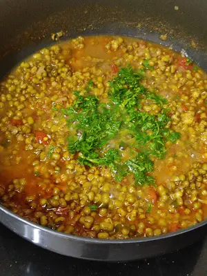 Hirvya Mugachi Usal | Green Moong Dal Curry | Green Gram Curry https://thespicycafe.com/green-moong-dal-curry/