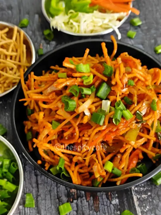 Chinese Bhel (Indian Street Style) | How To Make Chinese Bhel https://thespicycafe.com/wp-content/uploads/2023/08/1-chinese-bhel-street-food-indo-chinese-snack-vegan-vegetarian-easy-quick-simple-lunch-dinner-hakka-noodles-fried.png https://thespicycafe.com/chinese-bhel-indian-street-style/