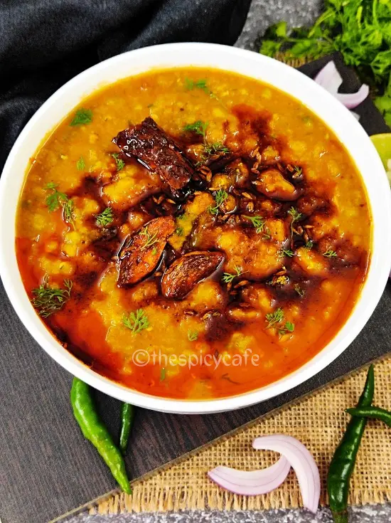 lal masoor dal tadka red lentil curry indian protein rich diabetic-friendly vegan vegetarian dal curry lentil lunch dinner paratha naan rice easy quick simple keto