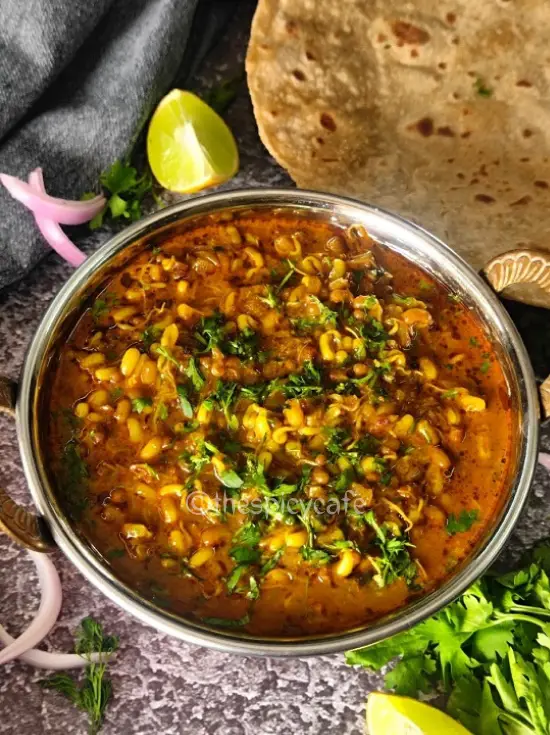 Matki Usal Recipe | मटकीची उसळ | Moth Beans Curry https://thespicycafe.com/wp-content/uploads/2023/12/1-matki-usal-matki-dal-moth-beans-curry-vegan-vegetarian-high-protein-easy-quick-simple-lunch-dinner-misal-pav-Maharashtrian-Indian-legume-healthy-nutritious-weightloss.png https://thespicycafe.com/matki-usal-recipe/